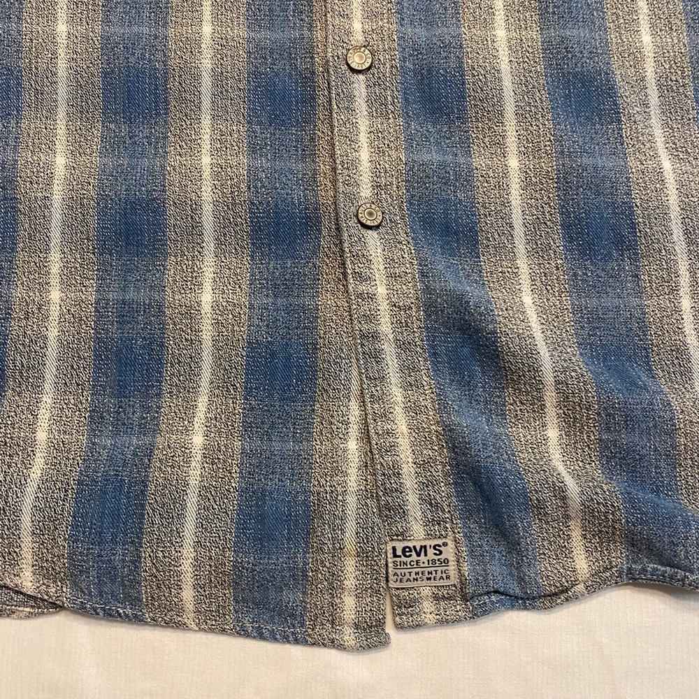 Levi’s Vintage Denim Plaid Shirt - Picture 8 of 16